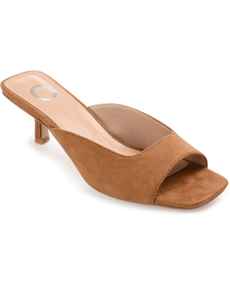 Women's Larna Square Toe Slip On Kitten Heels