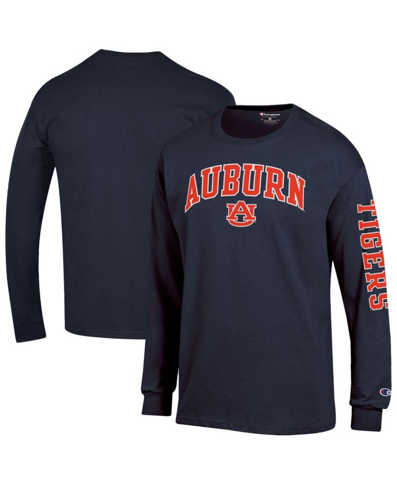 Men's Orange Auburn Tigers Arch Over Logo 2-Hit Long Sleeve T-Shirt