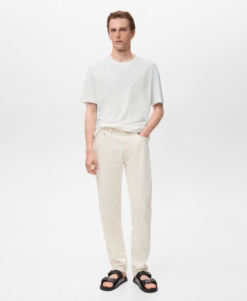 Men's Linen Slim-Fit T-Shirt