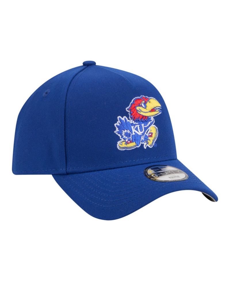 Big Boys and Girls Royal Kansas Jayhawks 9FORTY A-Frame Adjustable Hat
