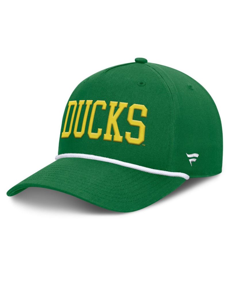 Men's Green Oregon Ducks Foul Ball Rope Adjustable Hat