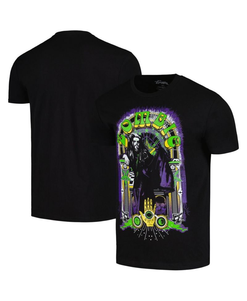 Men's Black Rob Zombie Symbology Throne T-Shirt
