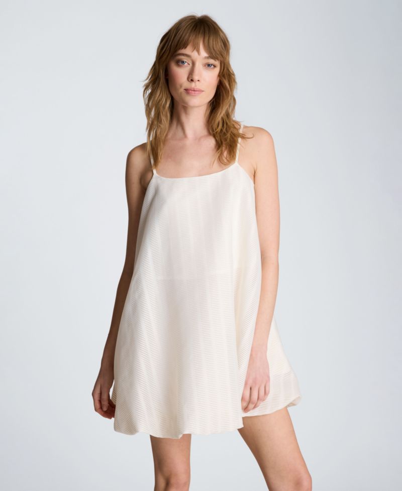Women's Scoop Neck Bubble Hem Mini Dress