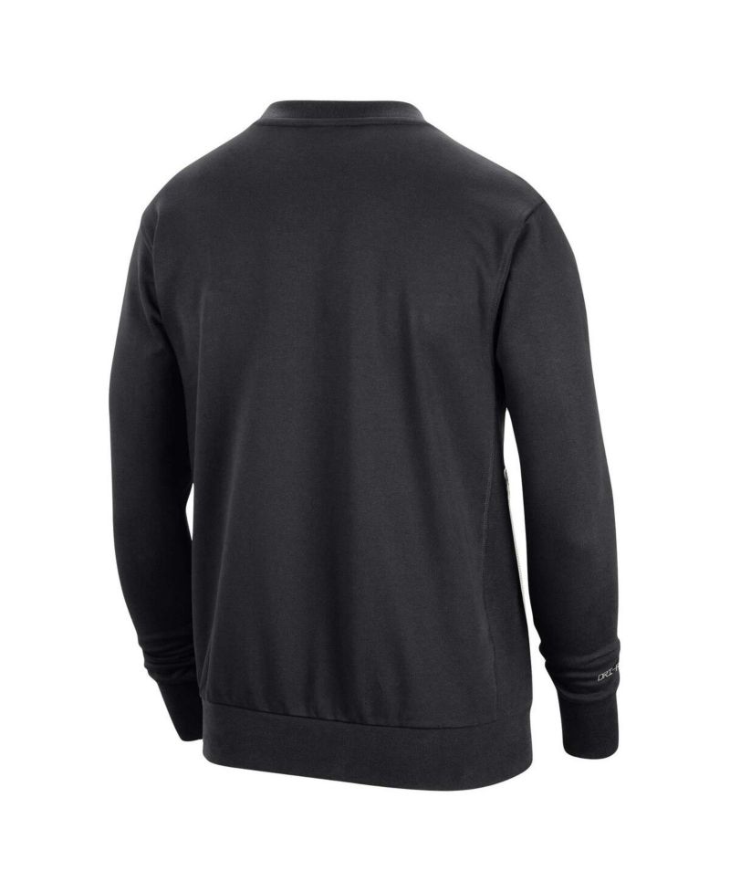 Men's Black Brooklyn Nets 2023/24 Authentic Standard Issue Travel Performance Pullover Sweatshirt