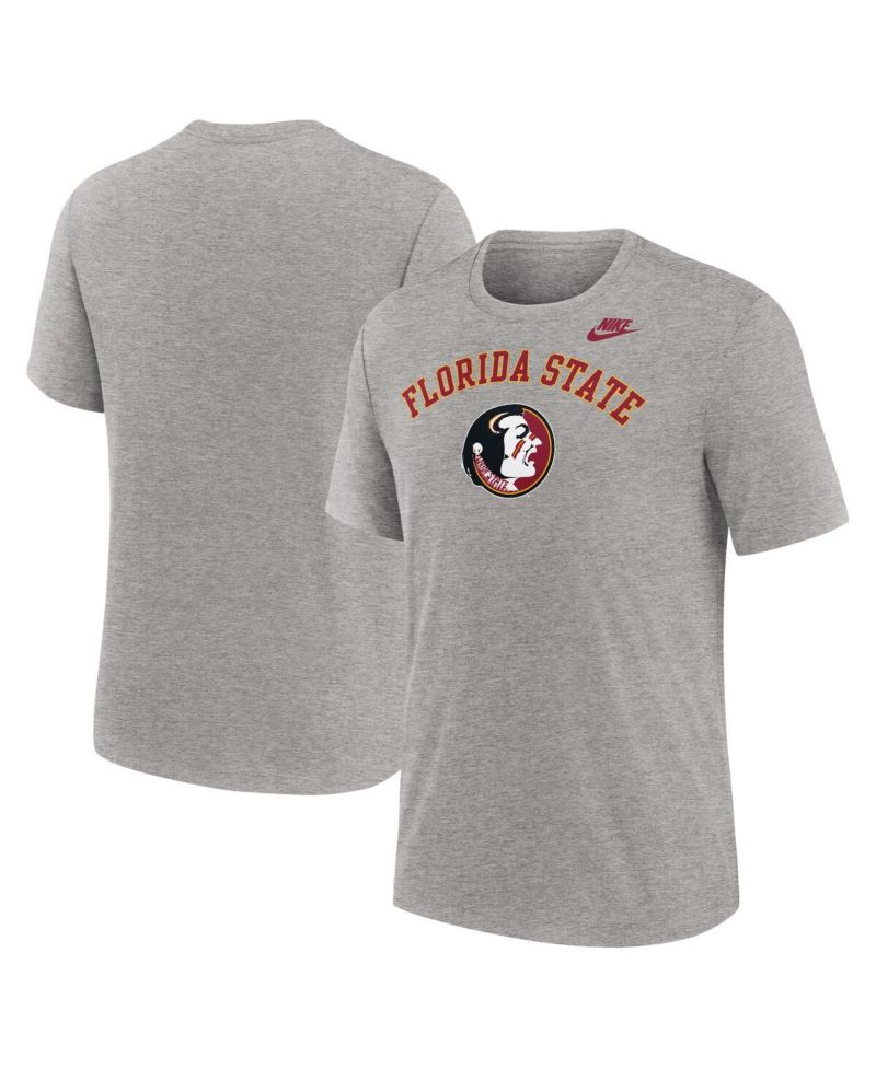 Men's Heather Gray Florida State Seminoles Legacy Arch Tri-Blend T-Shirt