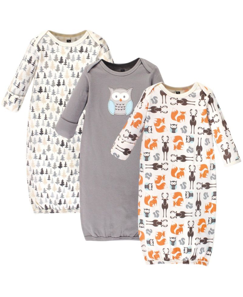 Baby Unisex 3Pk Interlock Gowns