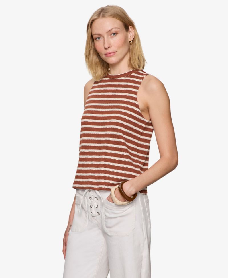 Petite Campari High-Neck Tank Top