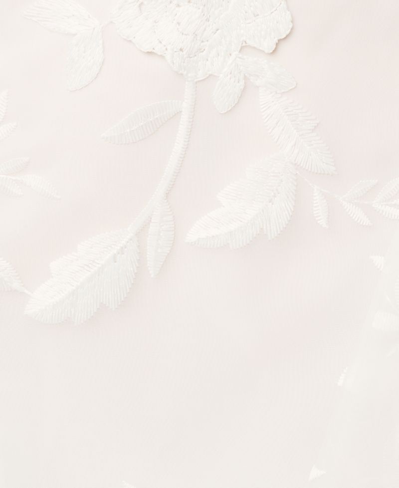 Women's Embroidered Ruffle Gown