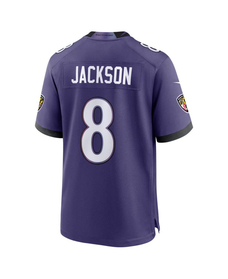 Men's Lamar Jackson Purple Baltimore Ravens Team Game Jersey