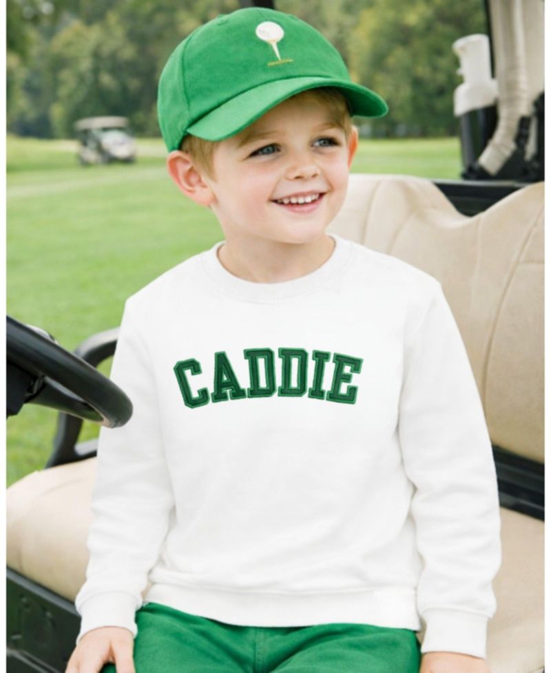 Boys' and Girls' Caddie Cotton-Blend Crewneck Long-Sleeve Sweatshirt