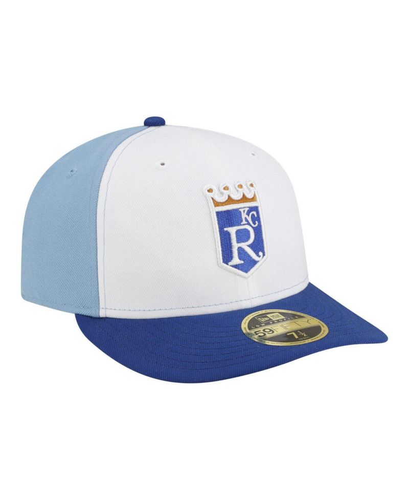 Men's White/Blue Kansas City Royals Authentic Collection On-Field Low Profile 59FIFTY Fitted Hat