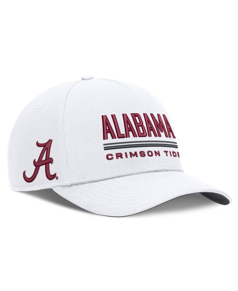 Men's White Alabama Crimson Tide 2026 Sideline Dri-FIT Rise Adjustable Hat