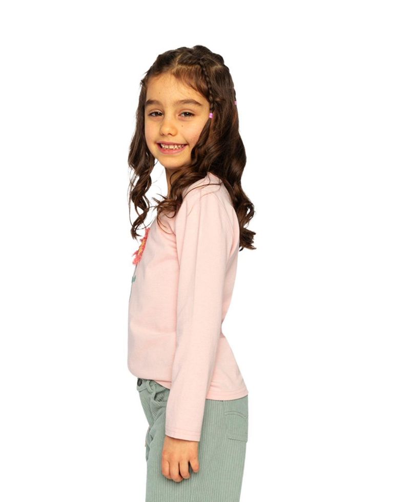Little and Big Girl (6 -12)Long Sleeve Organic Cotton T-Shirt