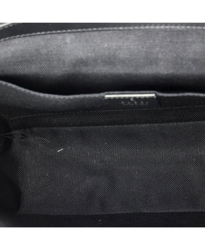 Medium Interlocking G Patch Messenger Bag GG Coated Canvas with Leather