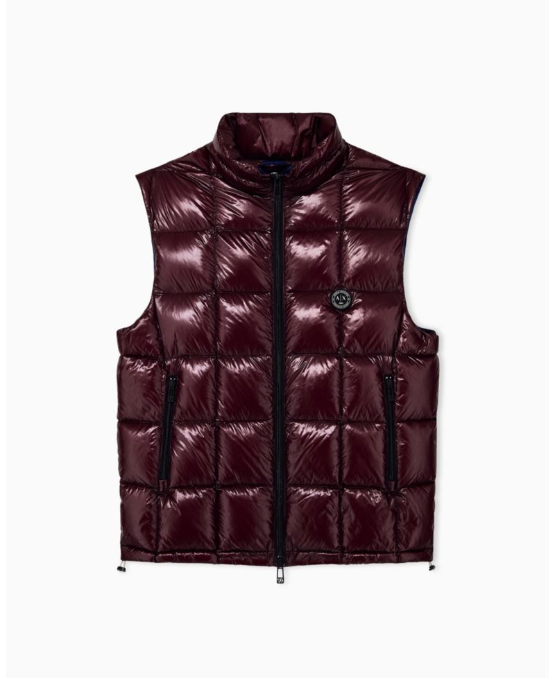 Men's Nylon Metallic Shine Down Vest