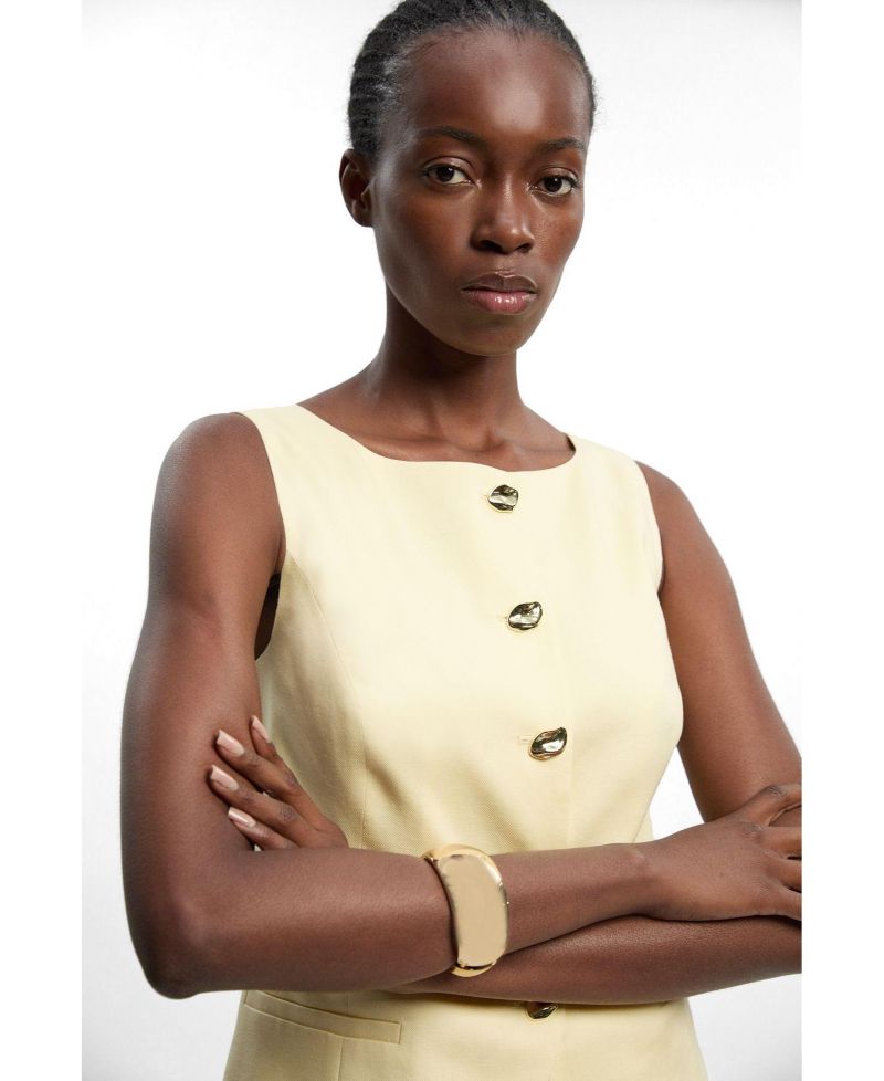 Women's Round Neck Button Waistcoat