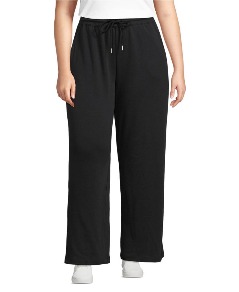 Women's Sport Knit High Rise Pull On Relaxed Straight Leg Pants