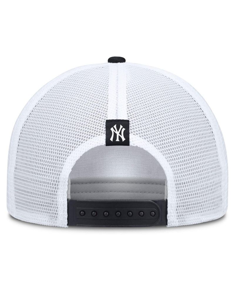 Men's Khaki/Navy New York Yankees Rise A-Frame Trucker Adjustable Hat