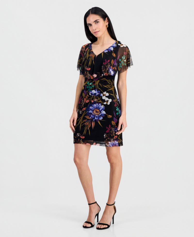 Petite Mesh Sheath Dress