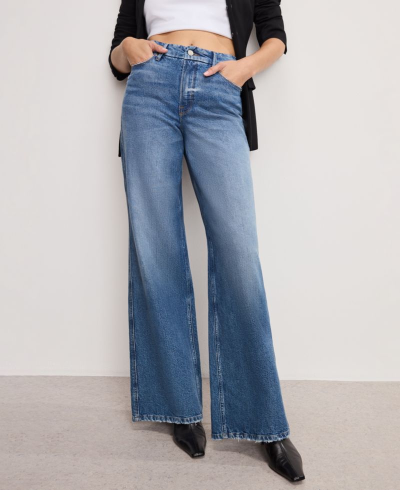 Women's Good Wide Leg High-Rise Jeans, Regular and Plus