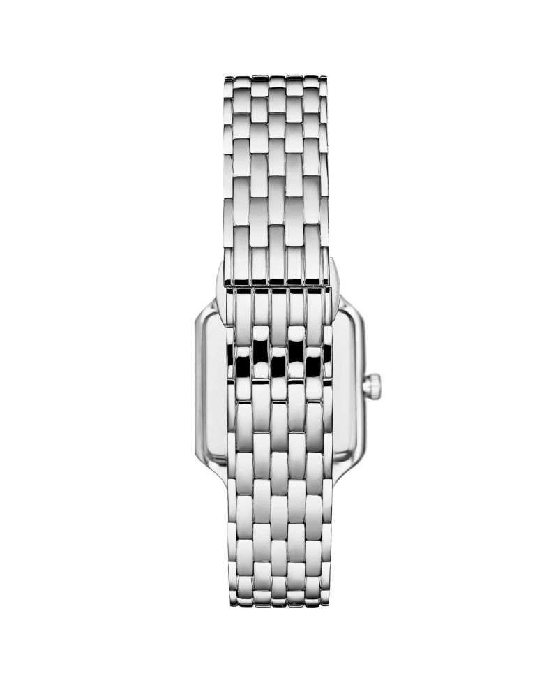 Confidant 4020 Women s Square Watch - Quartz Movement, 27mm Case, Crystal-Accented Bezel, Stainless Steel Bracelet
