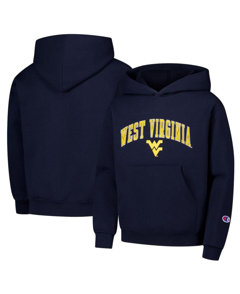 Big Boys and Girls Navy West Virginia Mountaineers Campus Pullover Hoodie