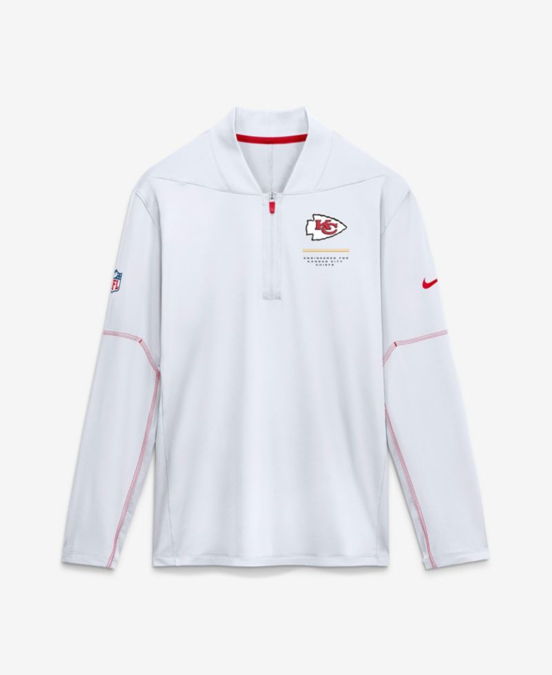 Men's Kansas City Chiefs Sideline Half-Zip Long-Sleeve Sweatshirt
