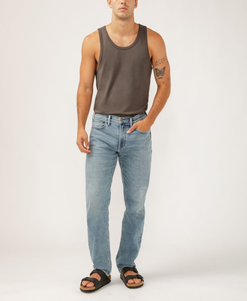 Men's Eddie Classic Athletic Fit Tapered Leg Luxe Heritage Jeans