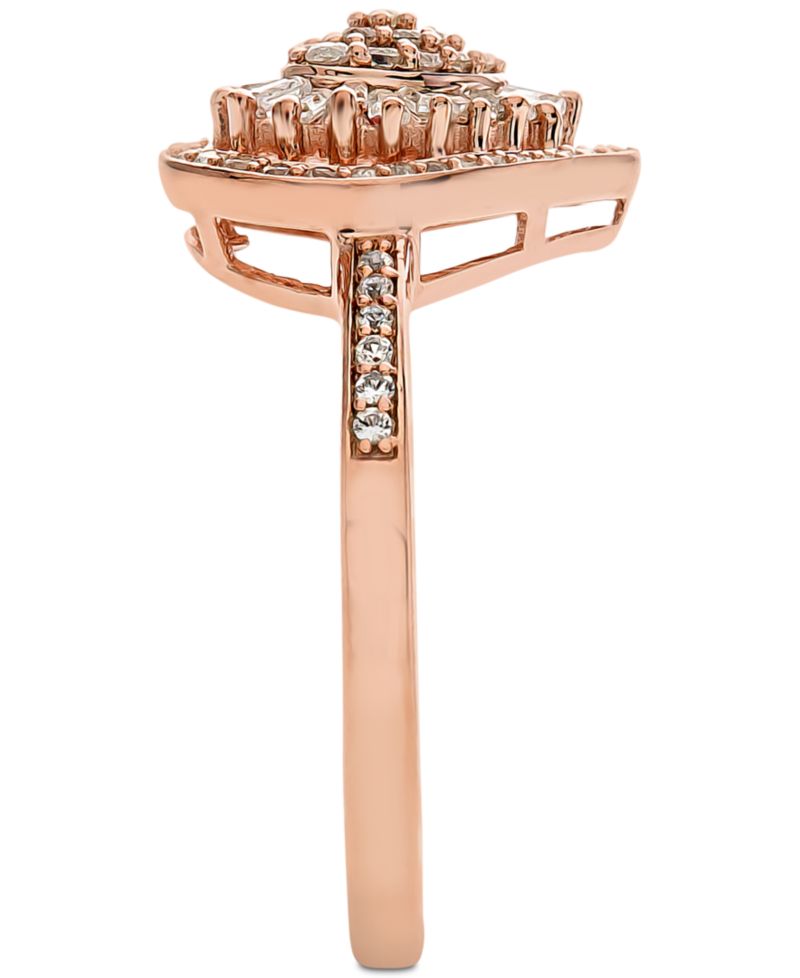 Diamond Heart Cluster Ring (1/2 ct. t.w.) in 14k White , Yellow or Rose Gold