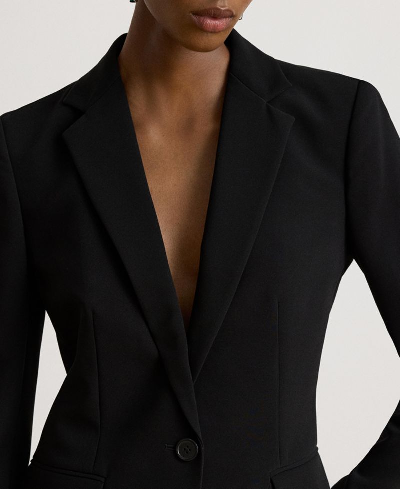 Women's City Crepe Slim-Fit Single-Button Stretch Blazer