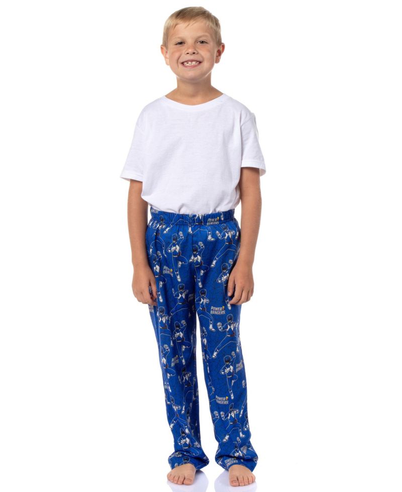 Character Boys' AOP Tossed Mighty Morphin Lounge Kids Pajama Pants