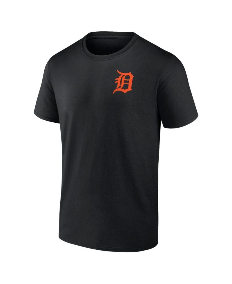 Men's Profile Black Detroit Tigers Big & Tall Two-Sided Graphic T-Shirt