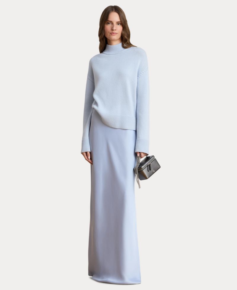 Women's Satin Charmeuse Maxi Skirt