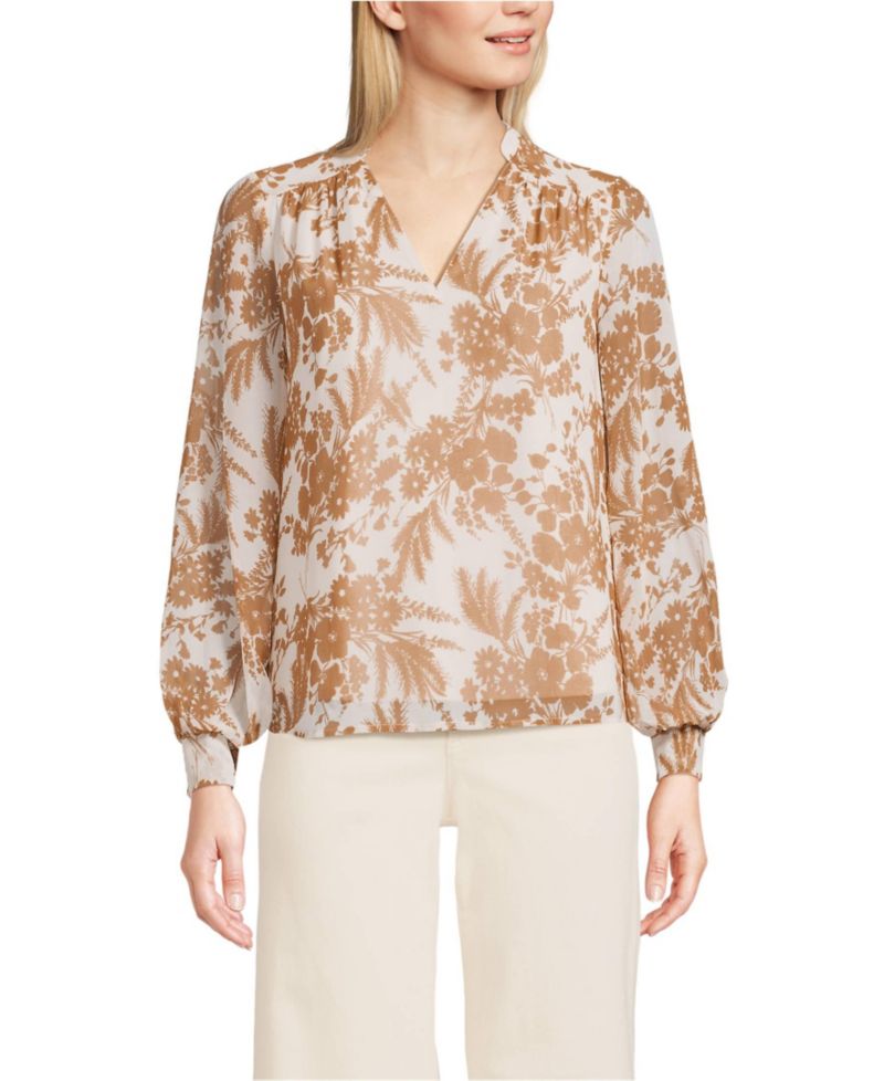 Women's Chiffon Removable Tie Neck Blouse