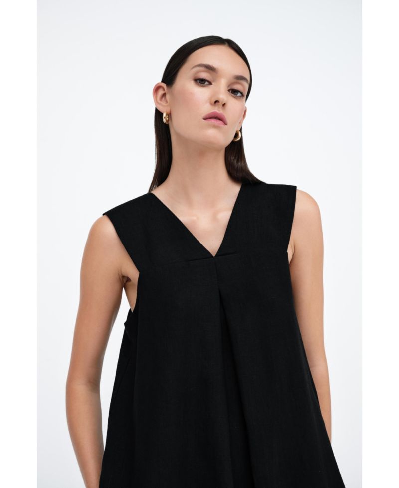 Women's Helena Sleeveless V-Neck Flowy Cotton Maxi Dress