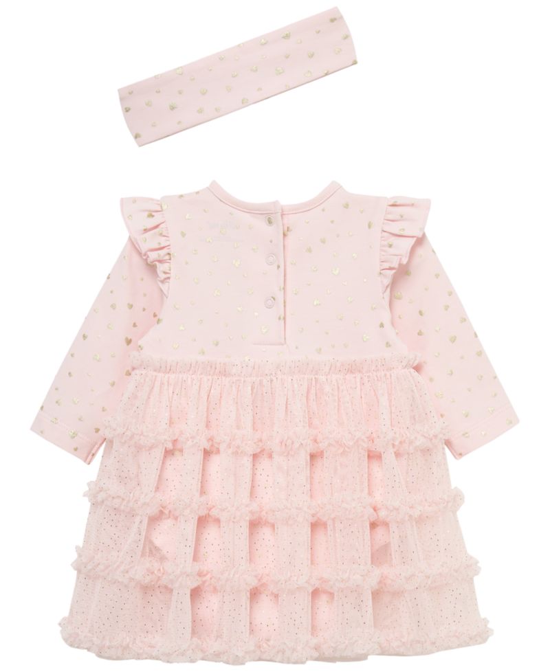 Baby Girls' Heart Shine Tutu Popover Dress and Headband, 2-Piece Set