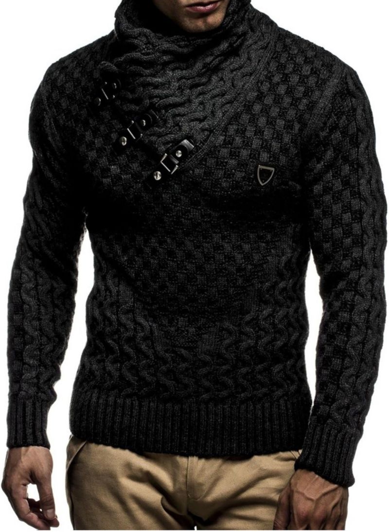 Men's Chunky Knit Pullover Sweater