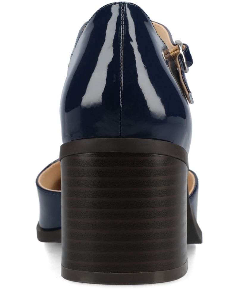 Women's Evangeline Block Heel Square Toe Pumps