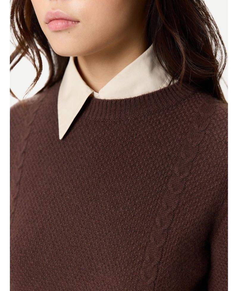 Women's Cropped Crewneck Cashmere Sweater