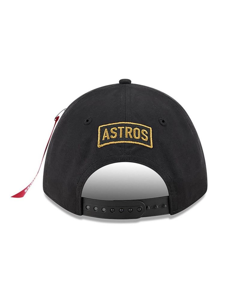 Men's Black Houston Astros A-Frame 9FORTY Adjustable Hat