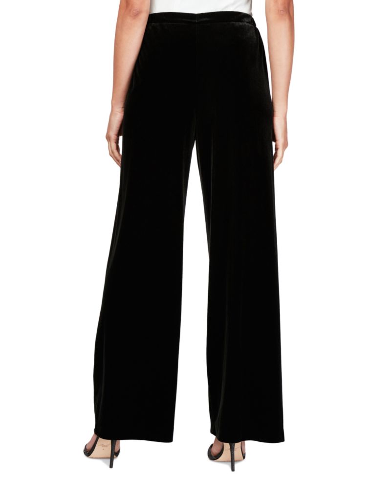 Women's Velvet Flat-Front Pull-On Pants