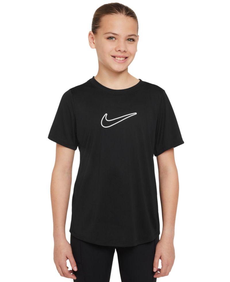Приталенный топ Dri-FIT с коротким рукавом для больших девочек