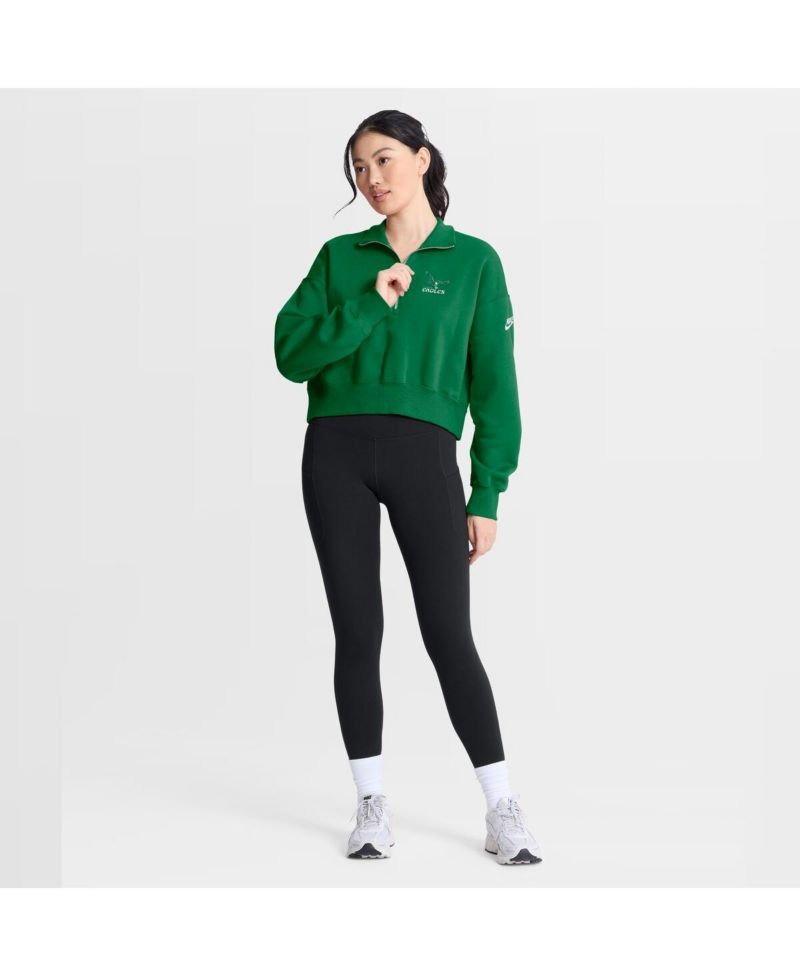 Women's Kelly Green Philadelphia Eagles Phoenix Fleece Quarter-Zip Sweatshirt