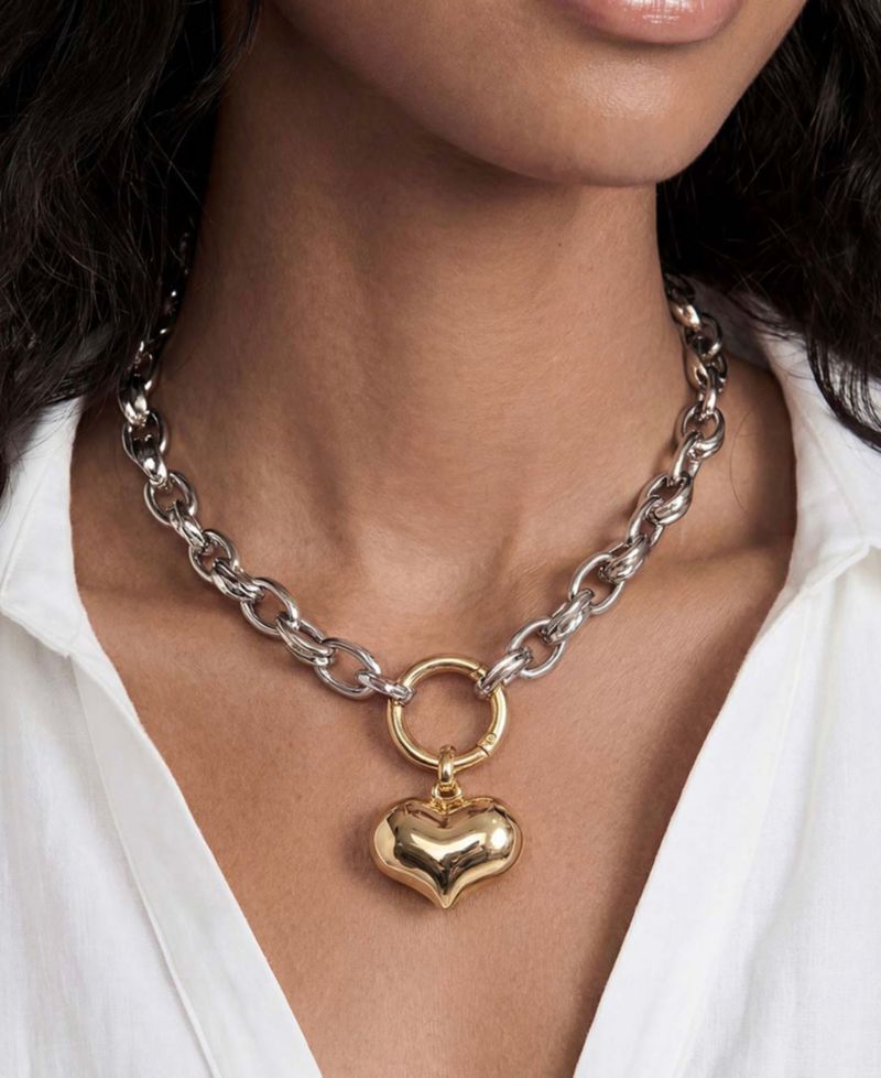 Locked in Mixed Metal Necklace