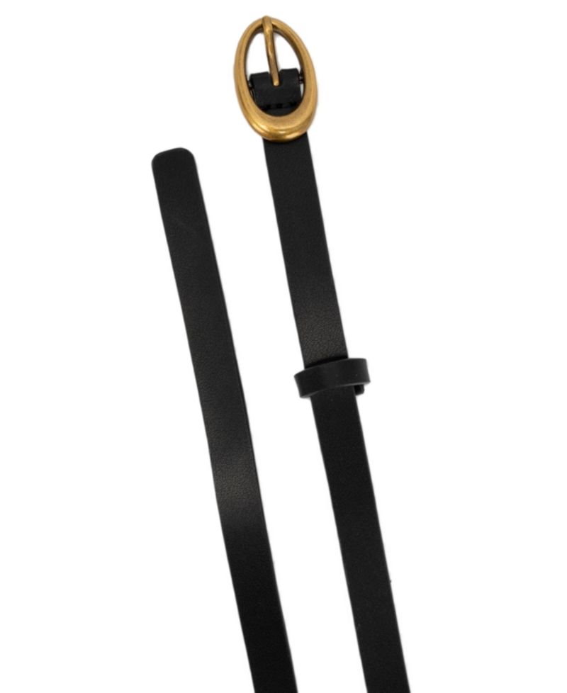 MICHAEL Oval Buckle Leather Reversible Belt