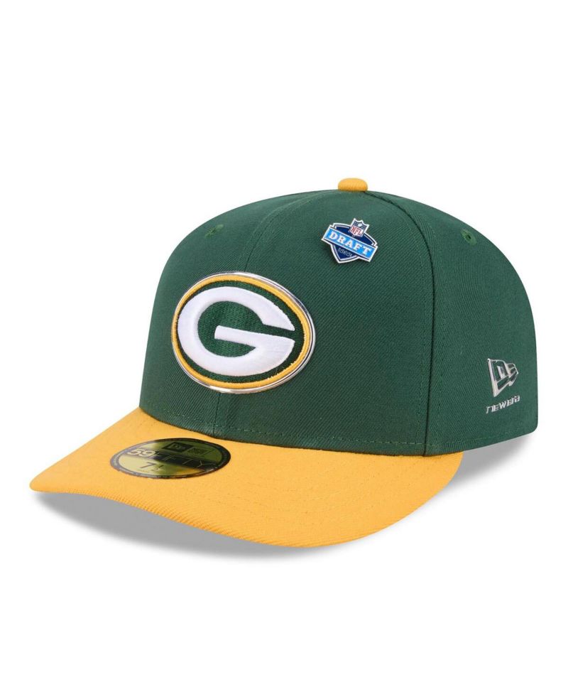 Men's Green/Gold Green Bay Packers 2026 NFL Draft Pre-Curved 59FIFTY Fitted Hat