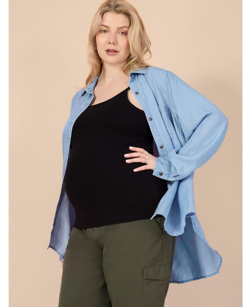 Plus Size Clip Down Nursing Tank Top - Motherhood