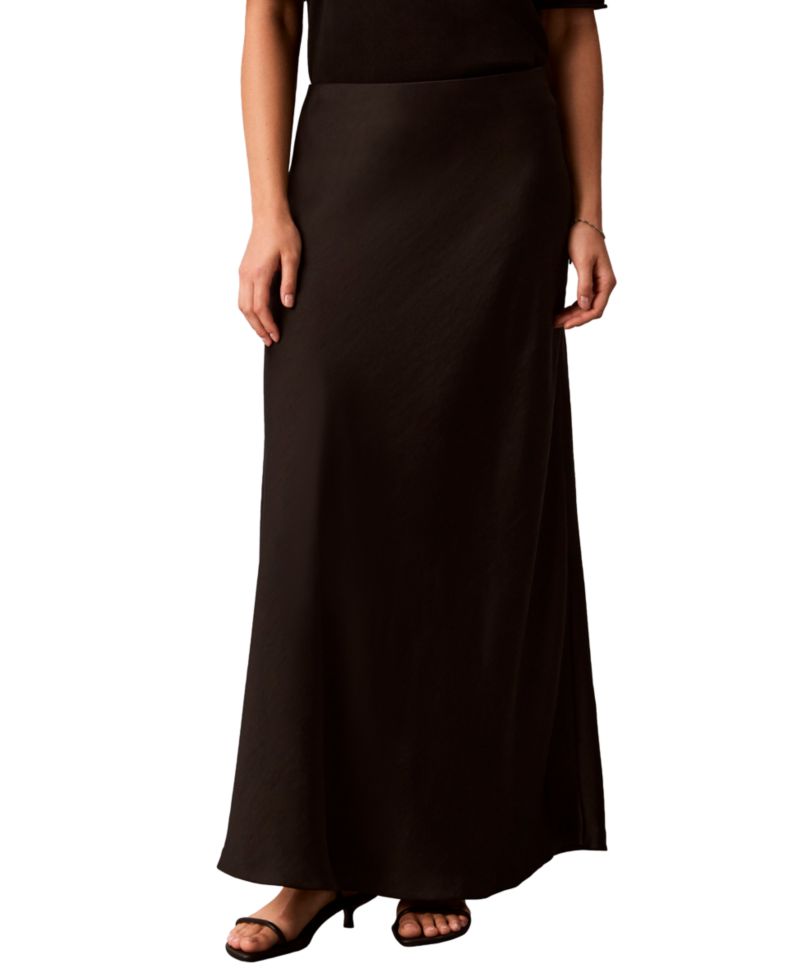 Petite Double Faced Satin Bias-Cut Maxi Skirt