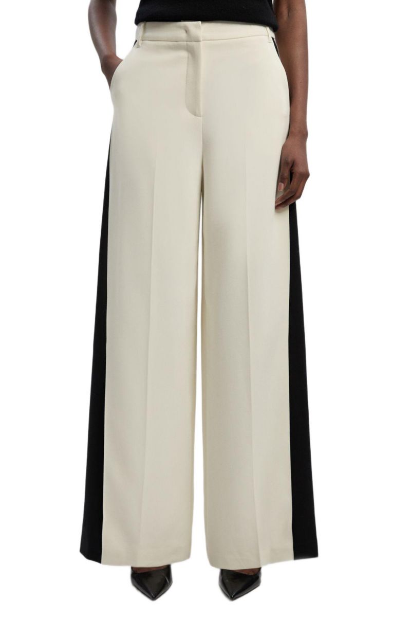Women's Contrast Colour Wide Leg Trouser