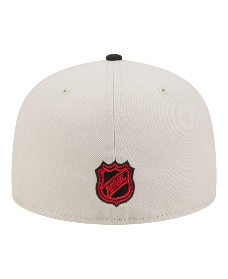 Men's Tan/Black Chicago Blackhawks Localized City Icon 59FIFTY Fitted Hat